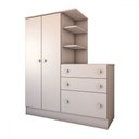 Ver imagem 3 de Guarda-roupa Infantil com Cômoda Divertidamente Branco - Panorama Móveis