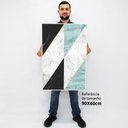Ver imagem 2 de Quadro Decorativo em Canvas Geométrico Escandinavo Triângulos TaColado Moldura Flutuante 4,5cm Freij