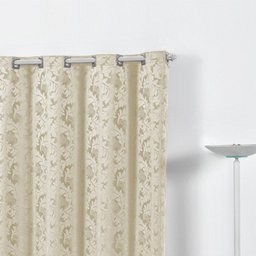 Cortina Sala Quarto Semi Blackout Jacquard Palha 3,00x2,50 - 3