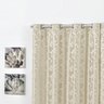 Cortina Sala Quarto Semi Blackout Jacquard Palha 3,00x2,50 - 2