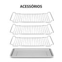 Ver imagem 2 de Forno Eletrico de Bancada Convecçao 1700w 42,5l Cozinha Catering Coçao Assa Aquece Pizza Paes Tortas