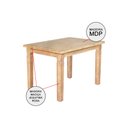 Ver imagem 3 de Mesa Jantar Retangular Madeira Maciça Aurora 120x80 com 4 Cadeiras Paris Base Alumínio - Natural