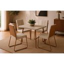 Ver imagem 1 de Mesa Sala Jantar Stellar 120cm+4 Cadeiras Nina Rose Carraro