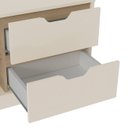 Ver imagem 7 de Rack Tv 65 Pol 160cm com 1 Porta Jaina Off White/carvalho A09 - Mpozenato