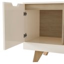 Ver mais imagens de Rack Tv 65 Pol 160cm com 1 Porta Jaina Off White/carvalho A09 - Mpozenato