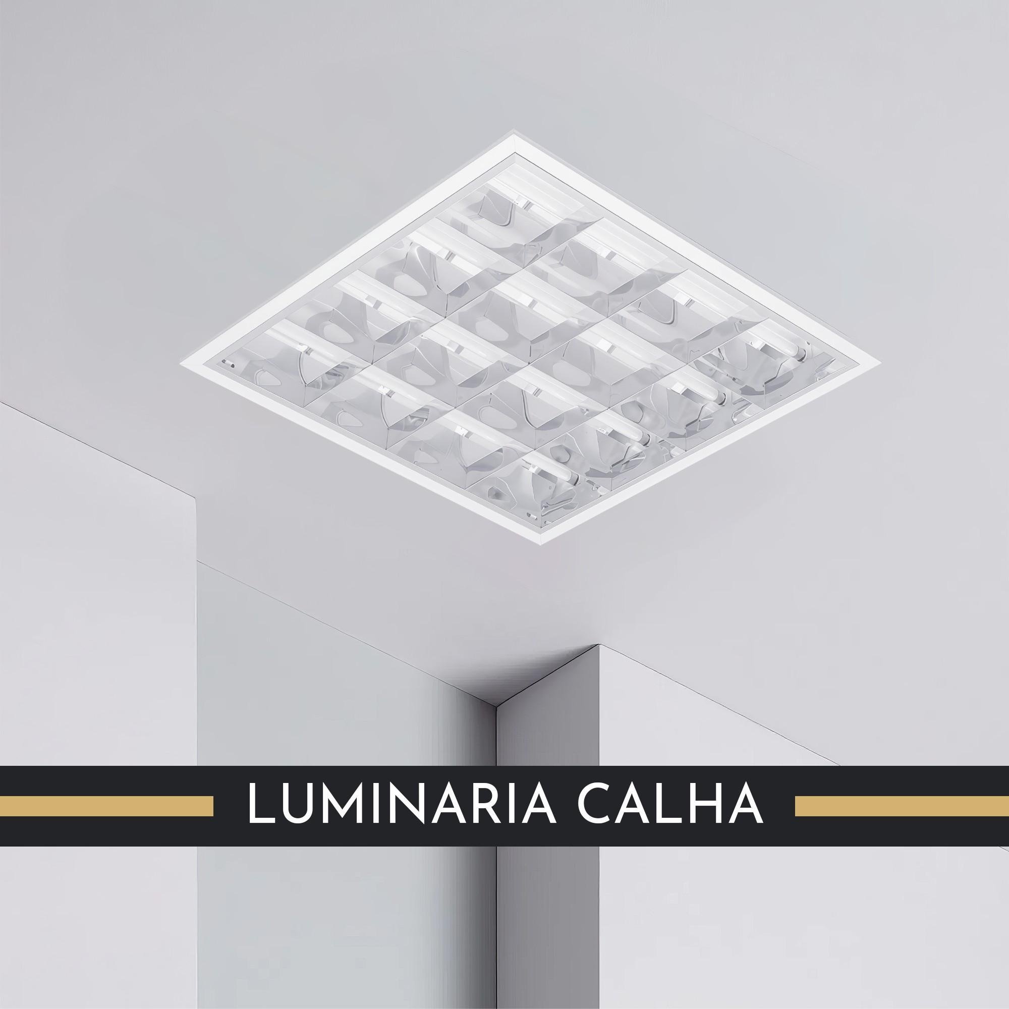 Luminária Embutir 60x60x7cm - Aço e Alumínio - 3