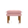 Poltrona de Amamentação Quarto Infantil com Puff Kate Pés Palito Suede Rosê - New Belle Poltrona com - 10