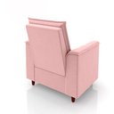 Ver mais imagens de Poltrona de Amamentação Quarto Infantil com Puff Kate Pés Palito Suede Rosê - New Belle Poltrona com