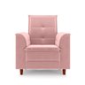 Poltrona de Amamentação Quarto Infantil com Puff Kate Pés Palito Suede Rosê - New Belle Poltrona com - 6