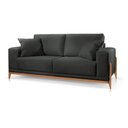 Ver imagem 1 de Sofá Verona Molas Ensacadas Braço 20cm Couro Ecológico 2,10m:Preto