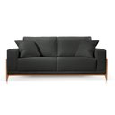 Ver imagem 2 de Sofá Verona Molas Ensacadas Braço 20cm Couro Ecológico 2,10m:Preto