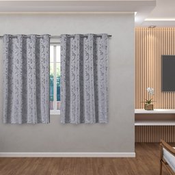 Cortina Jacquard Royal 2,80 M X 1,60 M - Cinza - 2