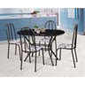 Conjunto Mesa Oval Para Cozinha Tubular Com 4 Cadeiras - 1