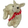Enfeite Decorativo Natalino Cervo Laço Gliter Dourado Natal - 1