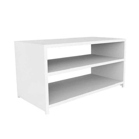 Sapateira Organizadora 2 Prateleiras em MDF Branco para Quarto Closet Hall de Entrada
