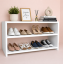Ver imagem 2 de Sapateira Organizadora 2 Prateleiras em MDF Branco para Quarto Closet Hall de Entrada