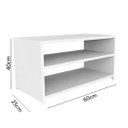 Ver imagem 3 de Sapateira Organizadora 2 Prateleiras em MDF Branco para Quarto Closet Hall de Entrada
