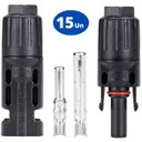Ver imagem 3 de Conector Plug MC4 para Painel Cabo Solar Par Macho + Fêmea | Kaza Inteligente | Kit 15 Pares