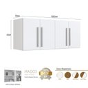 Ver imagem 4 de Módulo Aéreo 4 Portas 158,5cm em MDF Integrato Branco
