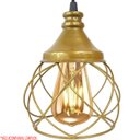Ver imagem 3 de Pendente Aramado Esfera Balonê Dourado Lustre Luminária Teto Regulável Sala Cozinha Industrial Agp a