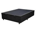 Ver imagem 2 de Base Box Baú Viúva Blindado 128x188 Corino Preto Bio Box
