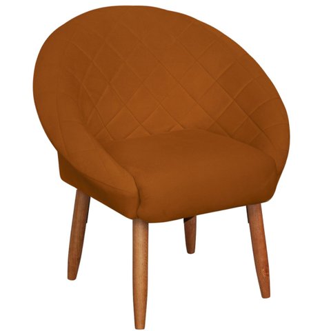 Poltrona Confortável para Escritório Decorativa Alta Qualidade Simples Pés de Madeira