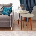 Ver imagem 4 de Conjunto com 2 Mesas de Apoio e Lateral Redonda Luna Patrimar Off White