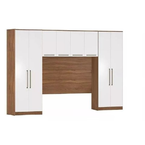 Guarda Roupa De Casal Irlanda Para Cama Box Amendola Com Portas Brancas - Móveis Leartam