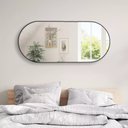 Ver imagem 4 de Espelho Oval com Moldura Alumínio Preta 130x45cm