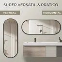 Ver imagem 2 de Espelho Oval com Moldura Alumínio Preta 130x45cm