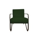 Ver imagem 2 de Poltrona Decorativa Bela Suede Verde Braço Cromado Ms Decor
