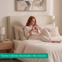 Ver imagem 6 de Cabeceira Painel Suspenso Casal 140 cm Luna Retangular Linho Cru Artte