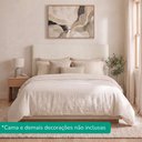 Ver imagem 7 de Cabeceira Painel Suspenso Casal 140 cm Luna Retangular Linho Cru Artte