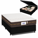 Ver imagem 3 de Cama Box Baú Casal Colchão Gazin Molas Flora 138x188x61cm (Preto)
