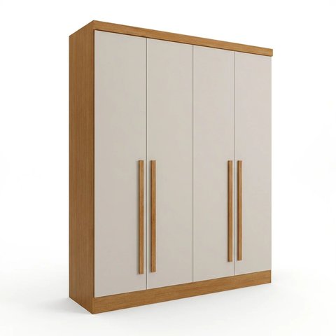Guarda-Roupa Modulado 4 Portas 3 Gavetas e Nichos 100% MDF Cairo