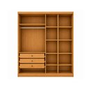 Ver imagem 6 de Guarda-Roupa Modulado 4 Portas 3 Gavetas e Nichos 100% MDF Cairo Marrom/Cinamomo/Fendi