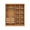 Ver imagem 4 de Guarda-Roupa Modulado 4 Portas 3 Gavetas e Nichos 100% MDF Cairo Marrom/Cinamomo/Fendi