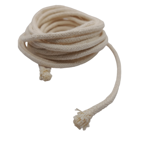 Pavio para Lamparina Tocha Lampião Algodão 5mm com 10 Metros