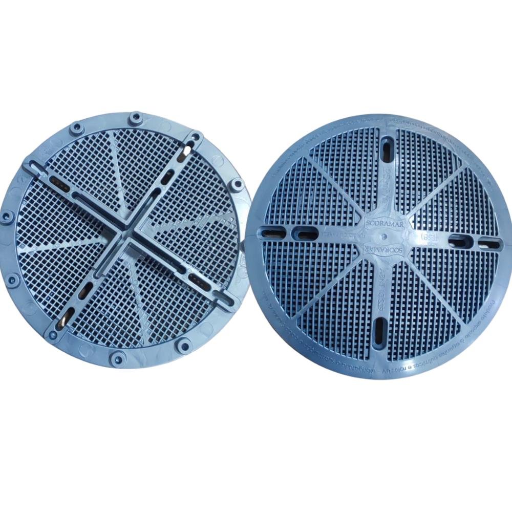 Grade 15 X 15 com Tampa Fsb Prata e Base Abs Sodramar - 1