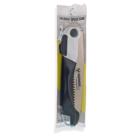 Serrote Dobravel Curvo 210mm Topman - Dentes Finos e Corte Trapezoidal