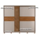 Ver imagem 6 de Guarda Roupa Casal Espelho Reflecta Authentic Flex 2 Portas 6 Gavetas - Nogueira Touch/Nude Prime Tx