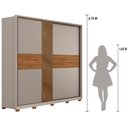 Ver imagem 7 de Guarda Roupa Casal Espelho Reflecta Authentic Flex 2 Portas 6 Gavetas - Nogueira Touch/Nude Prime Tx