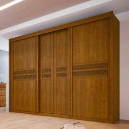 Guarda Roupa Casal com Espelho Interno 4 Portas - Petrarca Star - Móveis Bettio - 1