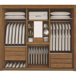 Guarda Roupa Casal com Espelho Interno 4 Portas - Petrarca Star - Móveis Bettio - 2
