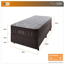 Cama Box Solteiro Solteiro King + Colchão Molas Ensacadas Orlando 96x203x67cm - 2