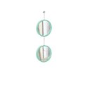 Ver imagem 1 de Espelho Decorativo Duplo Verde Alça Corrente 20 cm e 20 cm Redondo