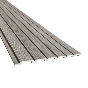Painel Ripado Wpc Chumbo 290x25cm 10mm - Revestimento Decorativo Parede Sala Quarto