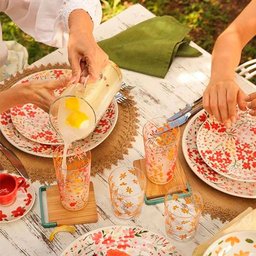Aparelho de Jantar Floral para Almoço Jantar em Família e Eventos - 30 Peças - 6