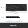 Teclado Usb Logitech Preto K120 - 2