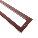 Ver imagem 3 de Puxador Portas Duplo Aço Inox Padrão Corten Slin 50 Cm para Portas: Pivotantes/madeira/vidro Tempera